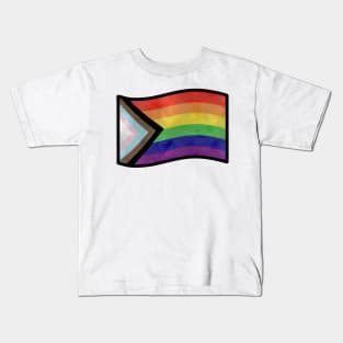 Foggy DBD Progress Pride Flag Charm Kids T-Shirt